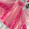 Pink Bandhani Print Anarkali Kurta Set with Dupatta