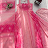 Pink Bandhani Print Anarkali Kurta Set with Dupatta