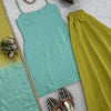 Mint Green Kurti with Lime Sharara & Ombre Chiffon Dupatta Set