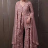 Mauve Pink Embroidered Lehenga Set with Jacket & Dupatta – Elegant Party Wear for Women
