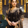 Black Embroidered Straight Kurta Set with Dupatta & Bottom – Elegant Festive Wear for Women