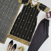 Black Embroidered Straight Kurta Set with Dupatta & Bottom – Elegant Festive Wear for Women