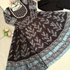 Black & White Printed Anarkali Kurta Set with Bottom – Stylish Everyday Ethnic Wear for Women