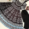 Black & White Printed Anarkali Kurta Set with Bottom – Stylish Everyday Ethnic Wear for Women
