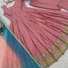 Dusty Rose Embroidered Sleeveless Anarkali Suit Set with Dupatta & Bottom – Festive & Party Wear for Women