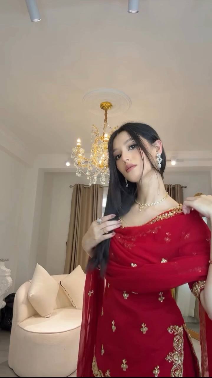 Maroon Embroidered Kurta Set with Dupatta & Bottom – Classic Festive & Wedding Wear for Women