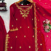 Maroon Embroidered Kurta Set with Dupatta & Bottom – Classic Festive & Wedding Wear for Women