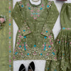 Heavy Embroidered Kurta Sharara Set with Dupatta | 5 Color Options