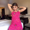 Pink Bandhani Print Kurti Sharara Set with Dupatta
