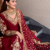 Maroon Heavy Embroidered Anarkali Kurta Set with Designer Dupatta
