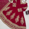 Maroon Heavy Embroidered Anarkali Kurta Set with Designer Dupatta