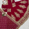 Maroon Heavy Embroidered Anarkali Kurta Set with Designer Dupatta