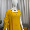 Mustard Yellow Embroidered Kurta Set with Sharara & Dupatta