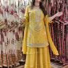 Royal Mirror Embellished Sharara Suit Set with Flowing Dupatta (3 Color Options)