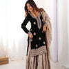 Elegant Embroidered Kurta Sharara Set with Dupatta – Festive Wear (4 Colors)