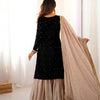 Elegant Embroidered Kurta Sharara Set with Dupatta – Festive Wear (4 Colors)