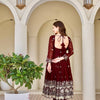 Luxury Embroidered Anarkali Suit Set with Heavy Border Dupatta (3 Color Options)