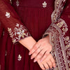 Luxury Embroidered Anarkali Suit Set with Heavy Border Dupatta (3 Color Options)