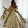 Embroidered Anarkali Suit Set with Dupatta & Bottom – 5 Color Options