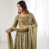 Embroidered Anarkali Suit Set with Dupatta & Bottom – 5 Color Options