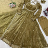 Embroidered Anarkali Suit Set with Dupatta & Bottom – 5 Color Options