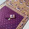 Royal Plum Purple Premium Luxury Silk Saree with Multicolour Floral Meenakari Border & Gold Zari Butti