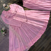 Blush Pink Luxe Anarkali Suit Set with Elegant Border Dupatta
