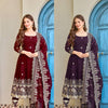 Luxury Embroidered Anarkali Suit Set with Heavy Border Dupatta (3 Color Options)