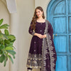 Luxury Embroidered Anarkali Suit Set with Heavy Border Dupatta (3 Color Options)