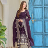 Luxury Embroidered Anarkali Suit Set with Heavy Border Dupatta (3 Color Options)