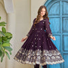 Luxury Embroidered Anarkali Suit Set with Heavy Border Dupatta (3 Color Options)
