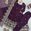 Luxury Embroidered Anarkali Suit Set with Heavy Border Dupatta (3 Color Options)