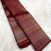Royal Maroon Banarasi Silk Saree with Rich Gold Zari Geometric Border | Elegant Wedding & Festive Wear