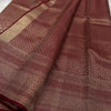 Royal Maroon Banarasi Silk Saree with Rich Gold Zari Geometric Border | Elegant Wedding & Festive Wear