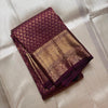 Royal Copper Brown Banarasi Silk Saree with Elephant Zari Border & Contrast Wine Pallu | Premium Wedding & Festive Wear