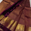 Royal Copper Brown Banarasi Silk Saree with Elephant Zari Border & Contrast Wine Pallu | Premium Wedding & Festive Wear