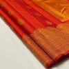 Royal Orange Banarasi Silk Saree with Rich Golden Zari Border & Traditional Designer Pallu | Premium Wedding Wear