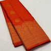 Royal Orange Banarasi Silk Saree with Rich Golden Zari Border & Traditional Designer Pallu | Premium Wedding Wear