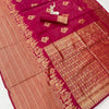 Royal Magenta Banarasi Silk Saree with Grand Antique Zari Border