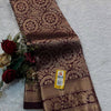 Maroon Antique Gold Banarasi Silk Saree