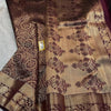 Maroon Antique Gold Banarasi Silk Saree