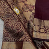 Maroon Antique Gold Banarasi Silk Saree