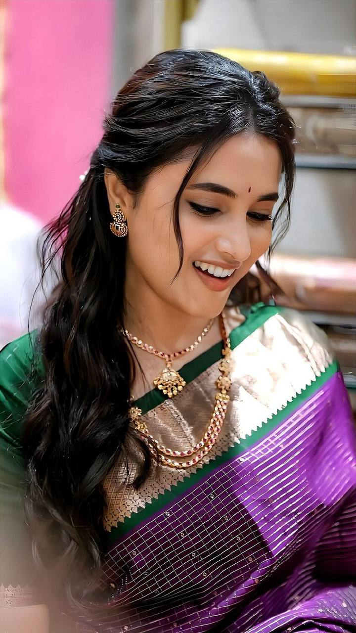 Royal Purple & Green Silk Saree