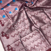 Heart Motif Banarasi Silk Saree with Rich Woven Border