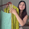 Mint Green Kurti with Lime Sharara & Ombre Chiffon Dupatta Set