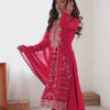 Premium Embroidered Kurti Set with Dupatta & Pant | Festive Wear | 2 Color Options