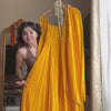 Mustard Yellow Plain Anarkali Kurti Set with Dupatta & Bottom – Elegant Festive Wear