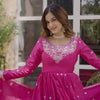 Designer Heavy Embroidered Anarkali Suit Set with Dupatta – 2 Color Options