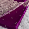 Royal Purple Banarasi Silk Saree With Silver Zari Weaving
