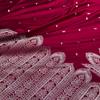 Maroon Banarasi Silk Saree With Heavy Silver Zari Weaving